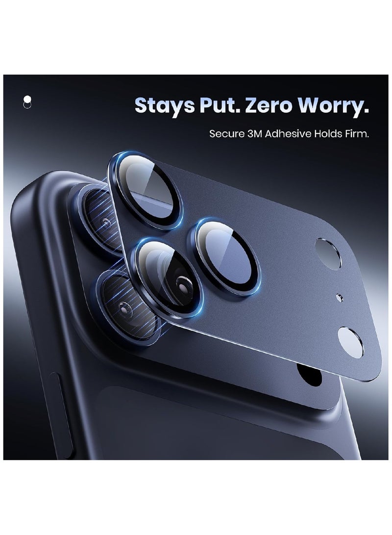 MOBM For iPhone 17 Pro Camera Lens Protector Dark Blue - Image 3